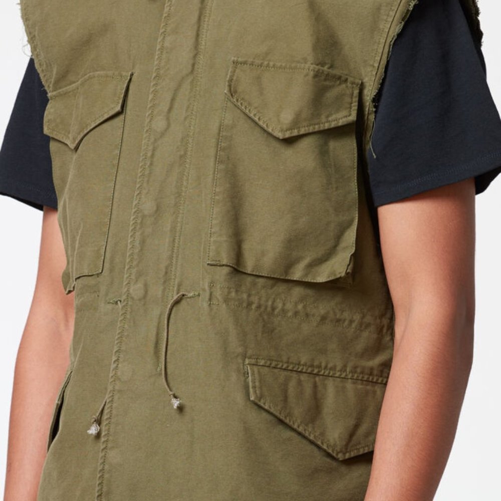 FOG - Fear Of God  Army Green Parker Cutoff Vest